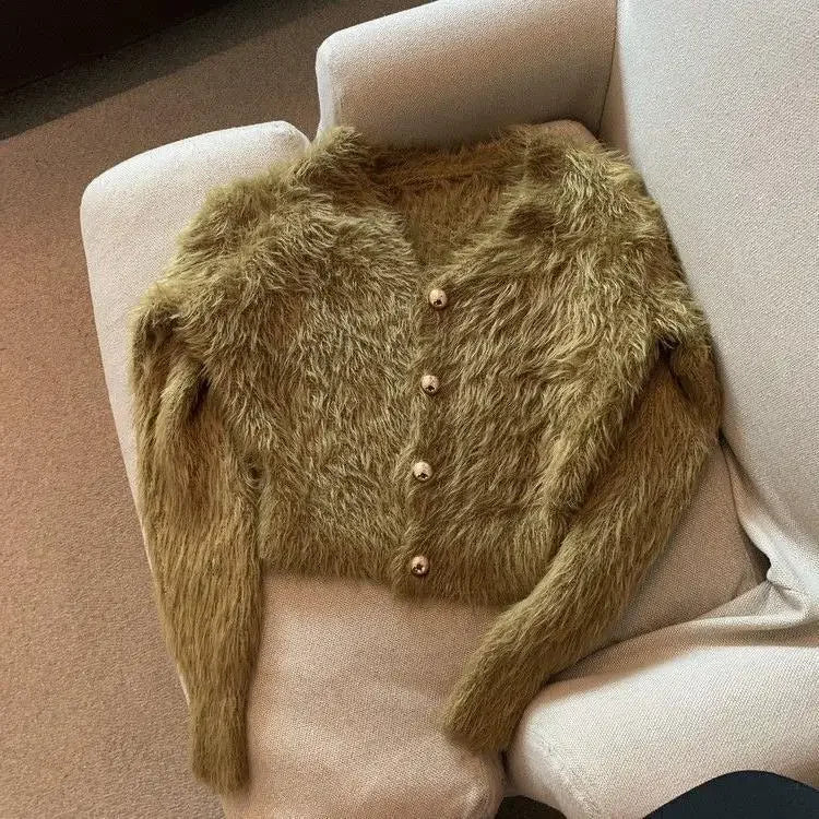 2022 New Women's Sweater Loose-Fit Cardigan Knit