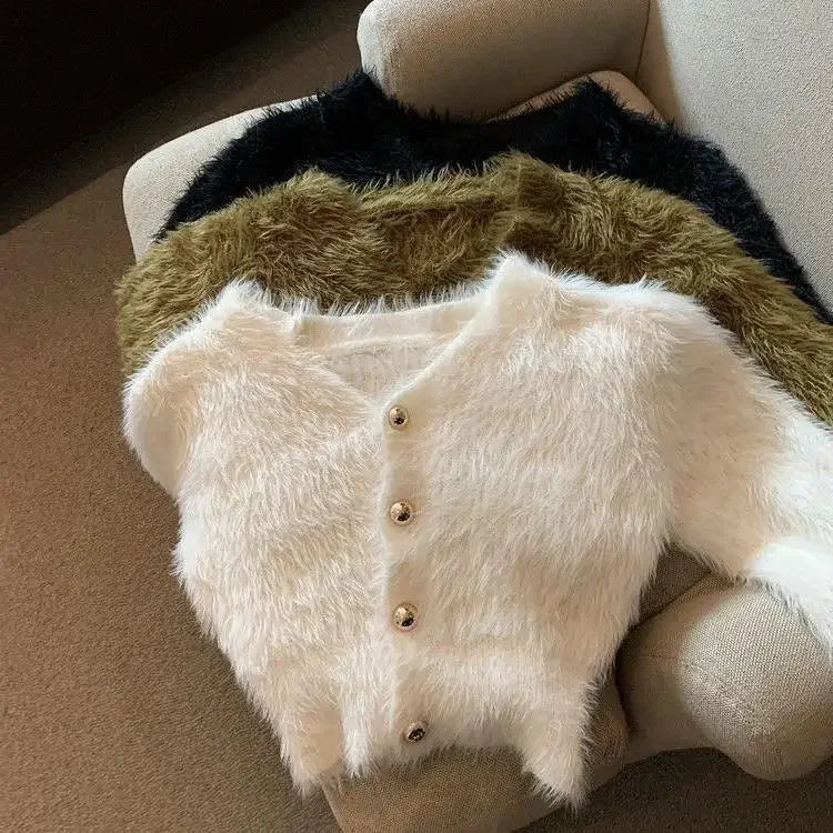 2022 New Women's Sweater Loose-Fit Cardigan Knit